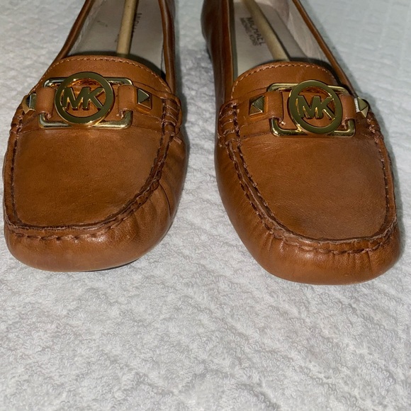 Michael Kors Leather Loafers, 9, luggage color - Picture 5 of 10